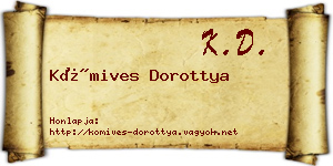 Kőmives Dorottya névjegykártya